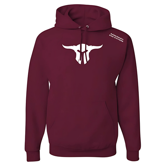 Barbarian Bar Hooded Pullover (Maroon)