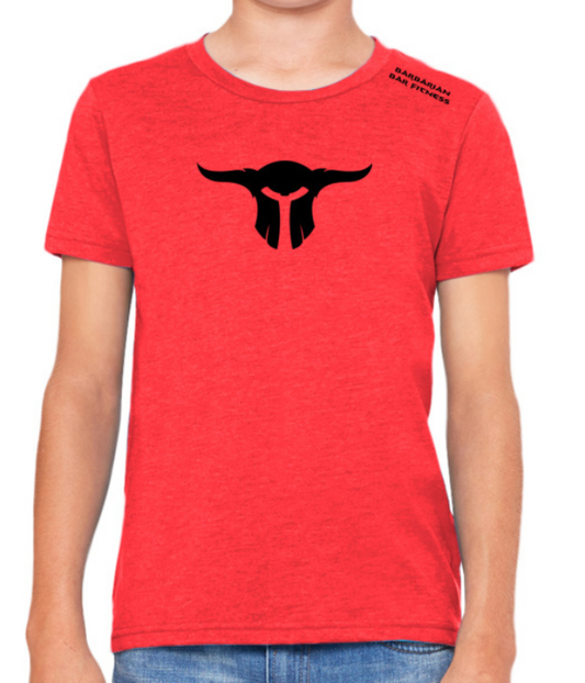 Kids Barbarian Bar Fitness Shirt (Red)